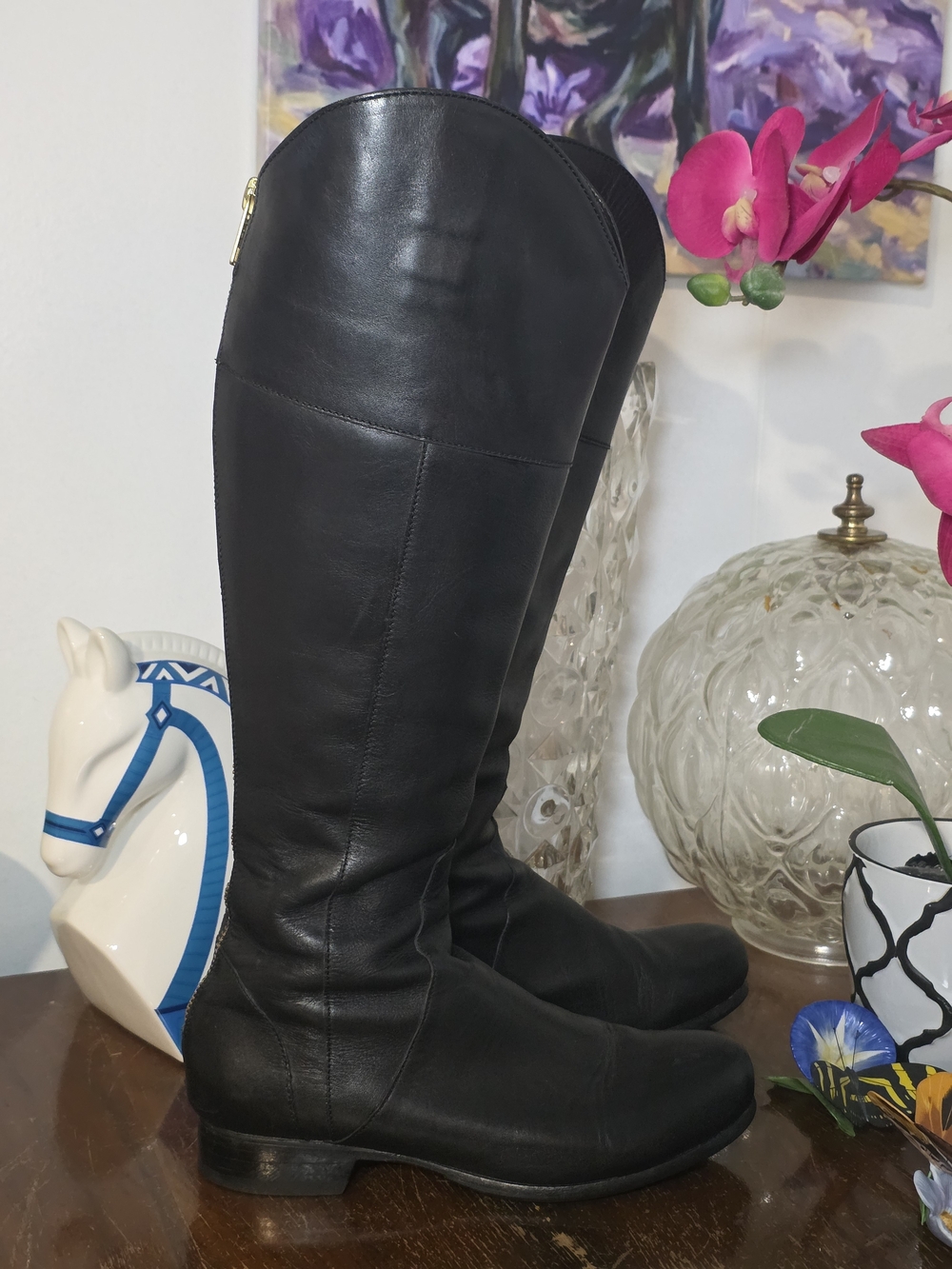 Poppy Barley "The Riding Boot" in Black Leather - Picture 7 of 14